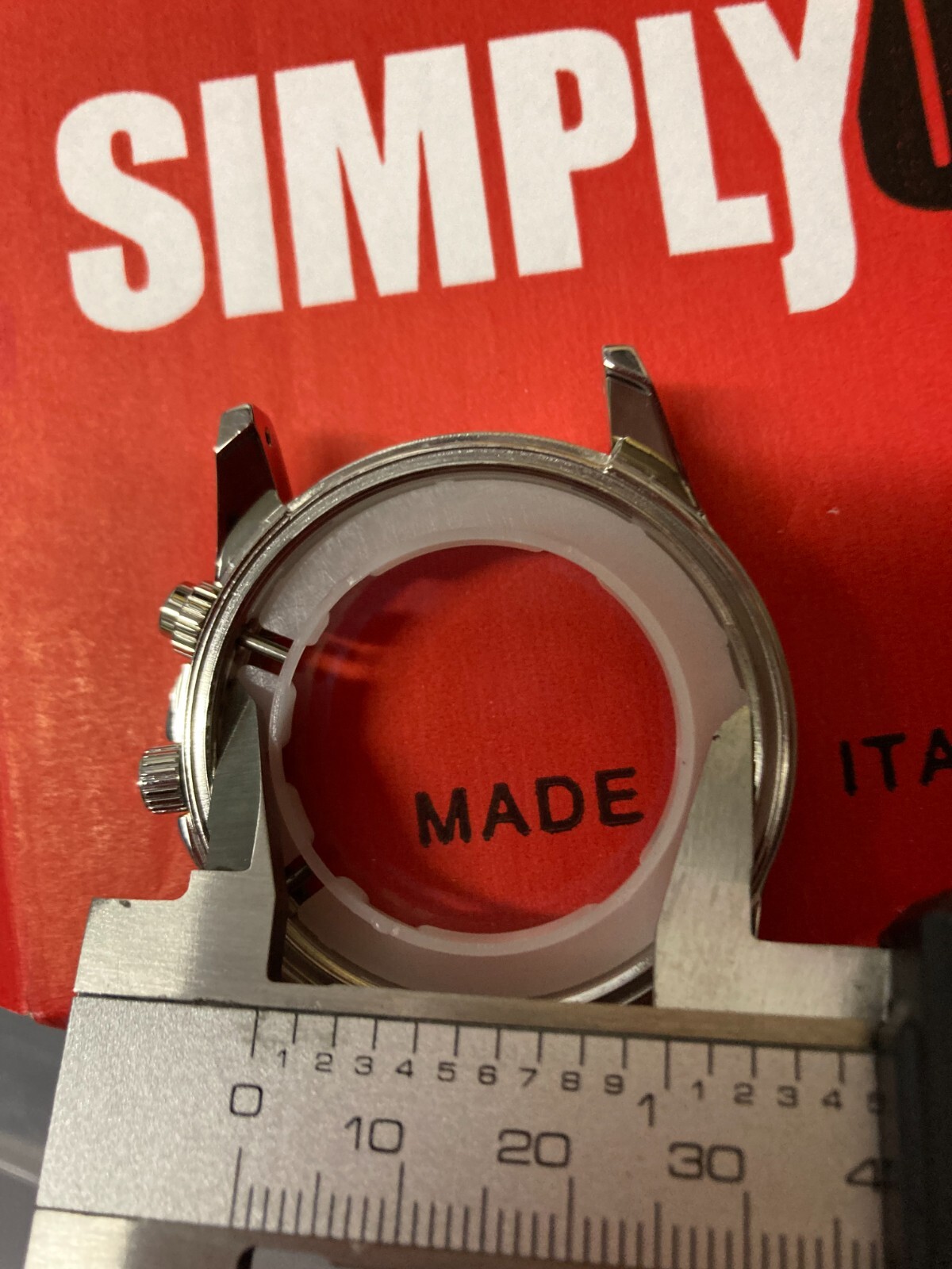 PHILIP WATCH CARIBE WATCH CHRONO STEEL CASE PARTS ACCESSORY NEW.7