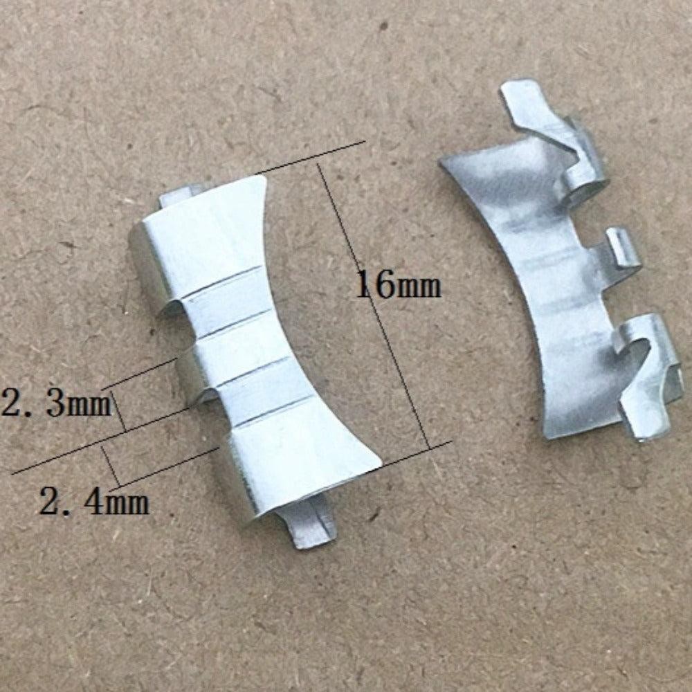 4 PIECES 16×2.3×2.4mm S/S Curved End Links Spring Bars Bracelet Watch Band Strap