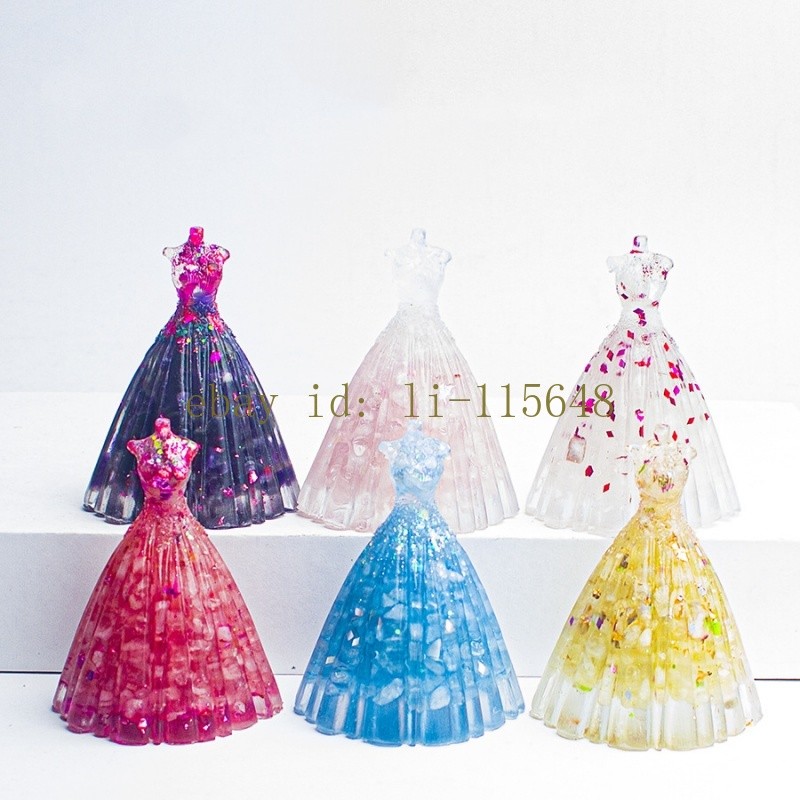 1PC Natural Crystal Wedding Dress Home Decoration Hand Craft Household Supplies