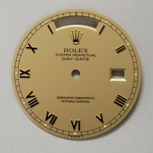 Original Rolex Dial Rare Day-Date Champagne Roman gold index for 18038,18238