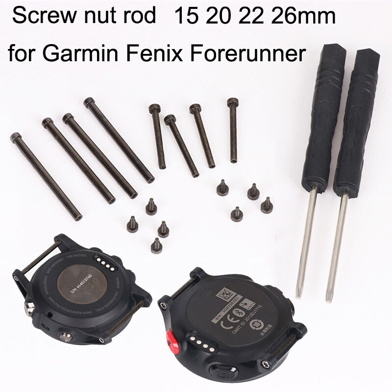 26 15 20 22mm Watch Strap Connector Pin Screw Nut Rod for Garmin Fenix 5X 3 6 5S