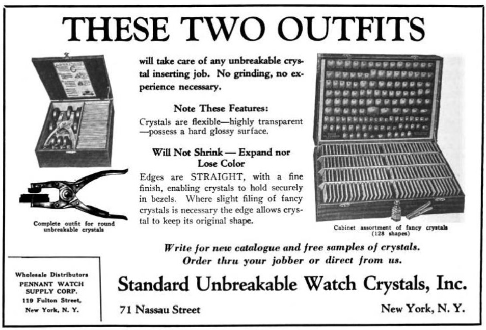 SUC – Standard Unbreakable watch Crystals – New in packaging
