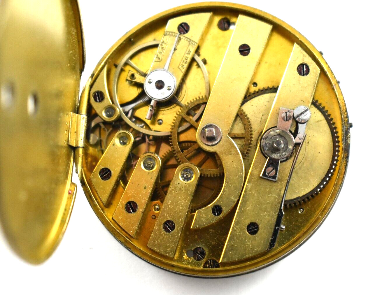 Vintage Arnold Adams Co London 15J 42.60mm KW/KS Pocket Watch Movement lot.qb