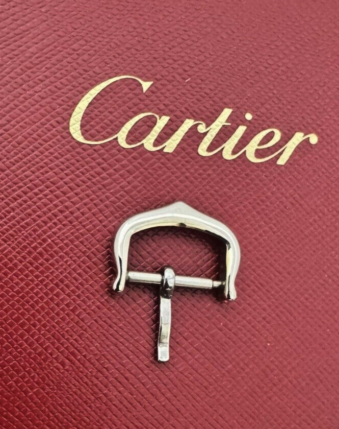CARTIER MUST Watch VERMEIL SILVER TONE 14+ mm Pin Buckle Clasp Swiss Made