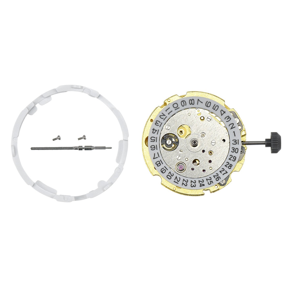 CITIZEN MIYOTA 8215 JAPAN AUTOMATIC MOVEMENT 21 JEWELS DATE @3 GOLD + EXTRA PART