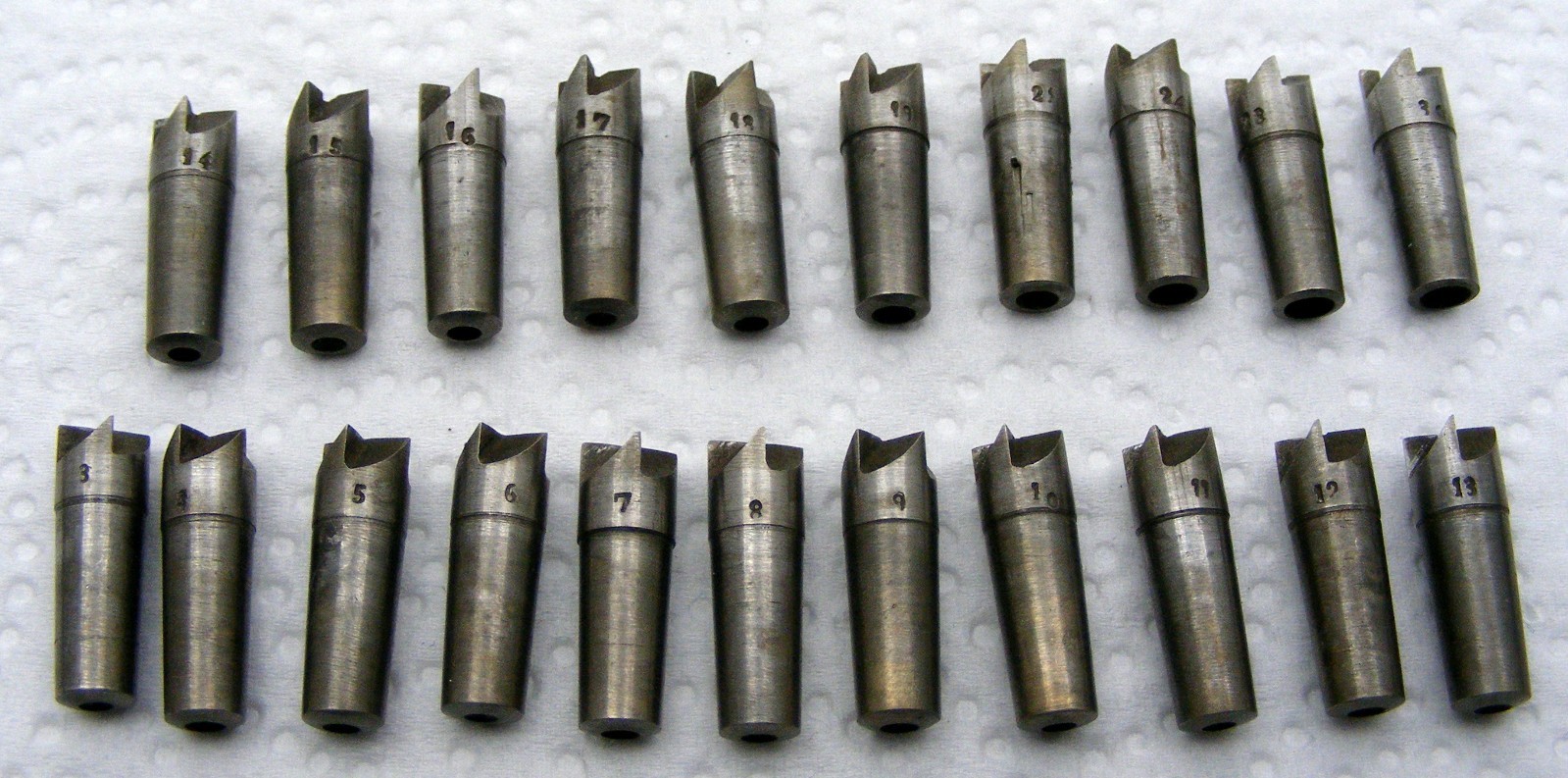 Vintage Pivot cutter set of 21 pieces,5.5 shank watchmaker Lorch lathe