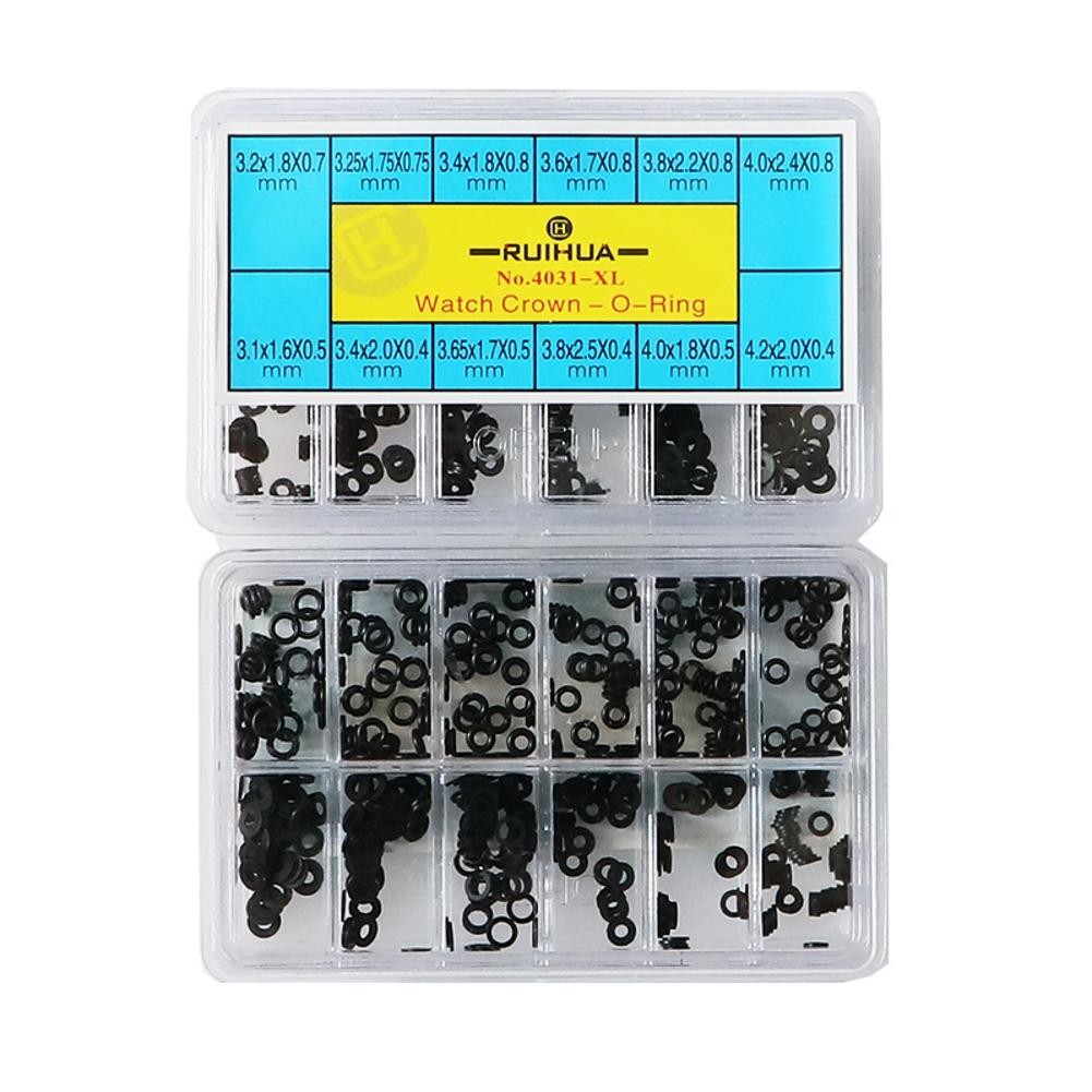 300Pack 12-Size Waterproof Rubber Assorted Sealed O-ring Gasket For Watch Crown