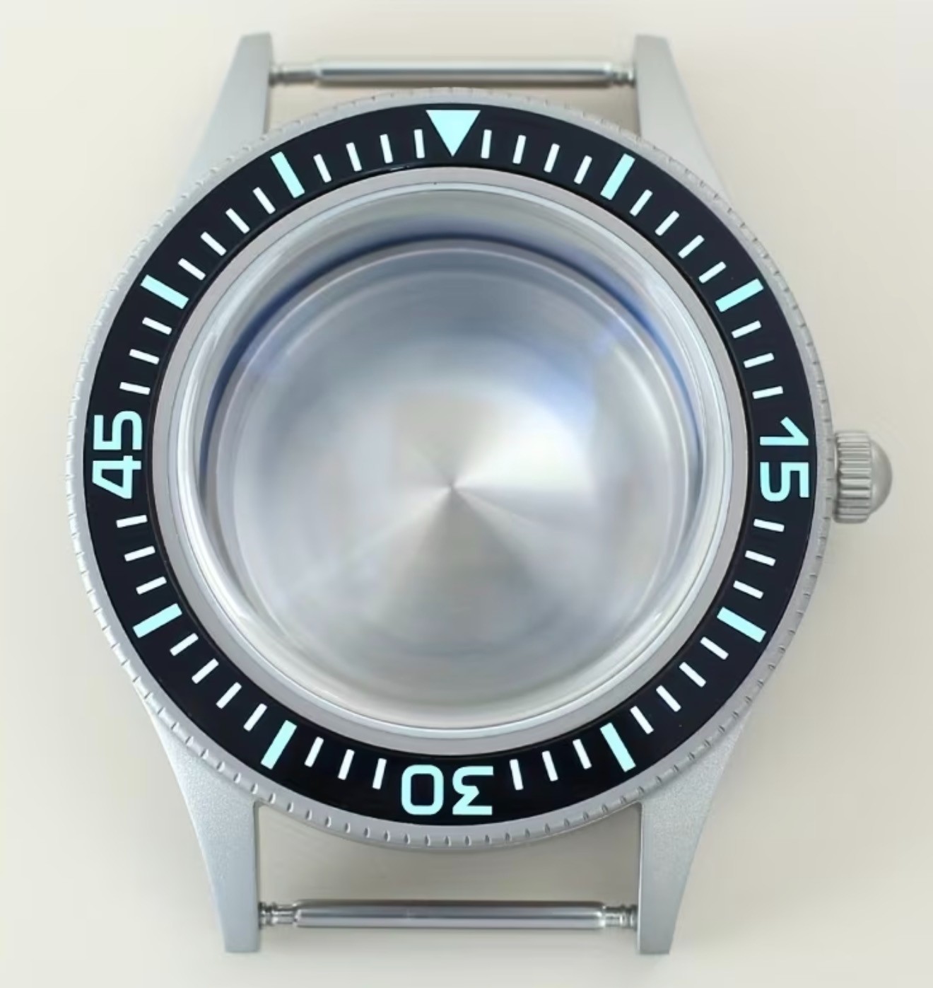 Retro Stainless Steel Sapphire Glass Solid Watch Case Ceramic Bezel For NH35/36