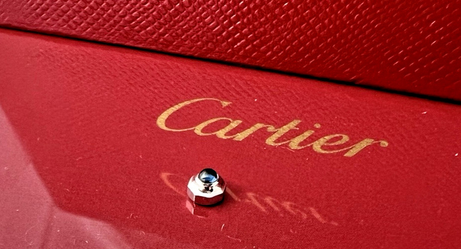 Cartier Watch Crown SANTOS WOMEN’S 18k WHITE Gold 3.70mm UNUSED Swiss Made