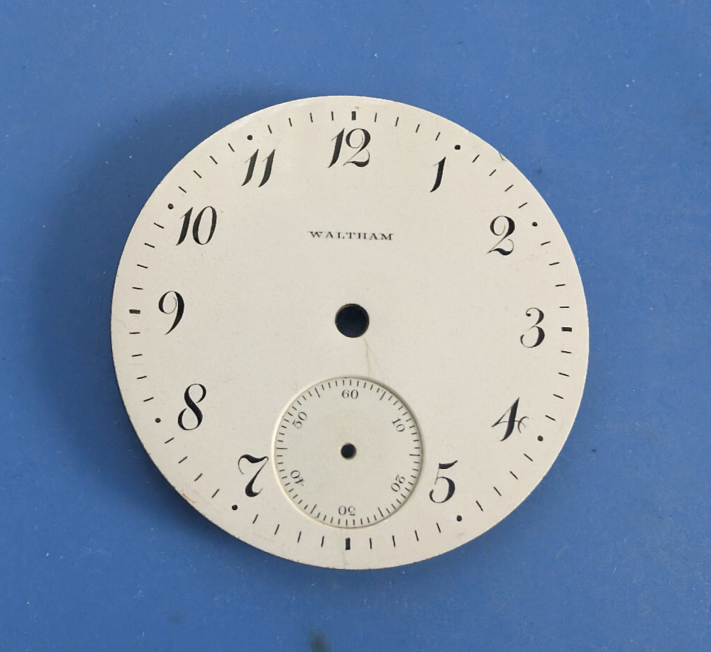 VINTAGE 16 SIZE WALTHAM CRESCENT ST POCKET WATCH DIAL