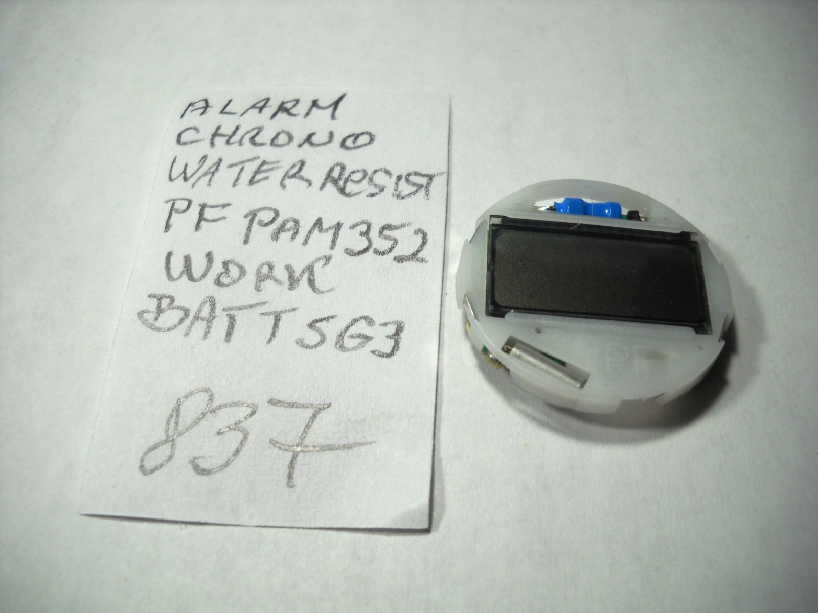 837L Alarm Chrono PAM352 movements tested work