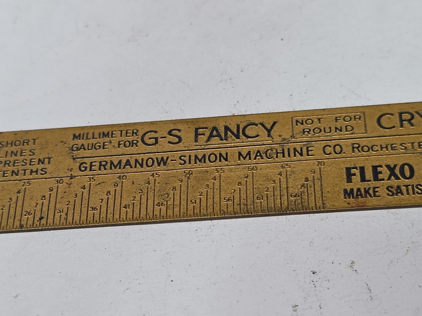 Vintage GERMANOW-SIMON WATCH MAKERS GAUGE FOR G-S FLEXO Not For Round CRYSTALS