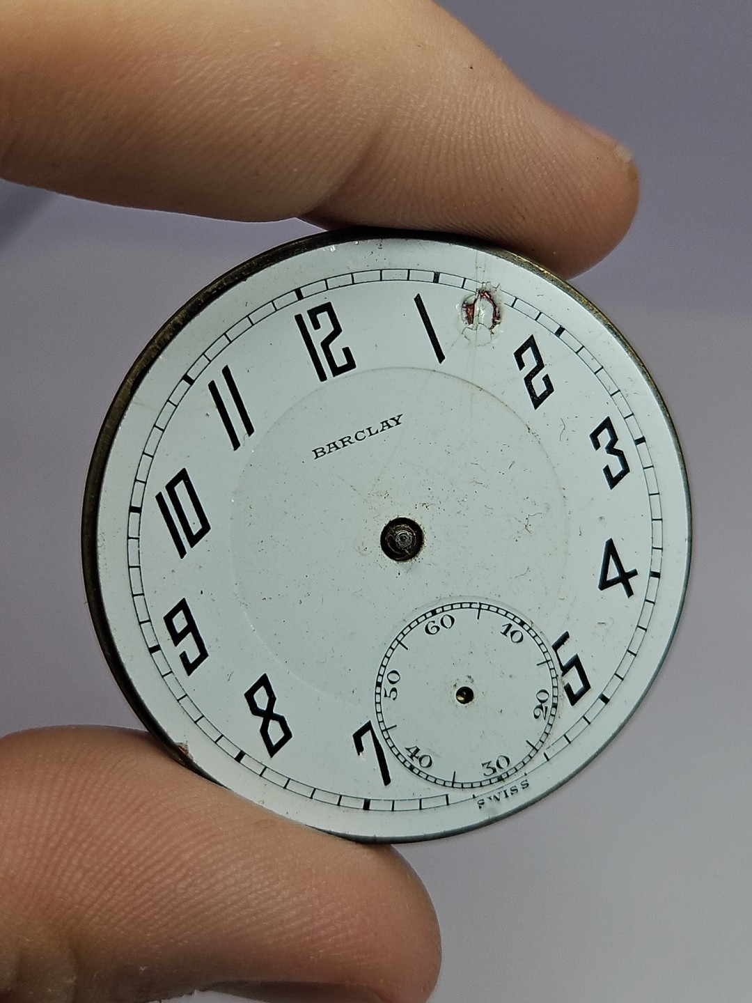 Barclay Juillard Pocket Watch Movement 6j 41.5mm Parts/Repair