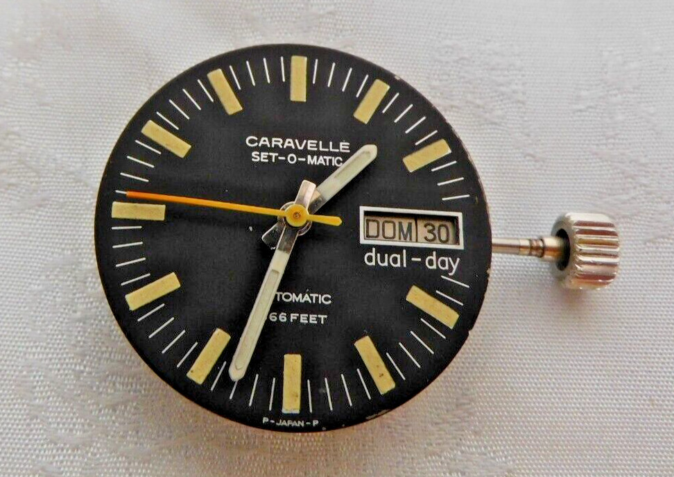 CARAVELLE 1053.50 17 JEWELS MOVEMENT, DATE & DAY with DIAL & HANDS.