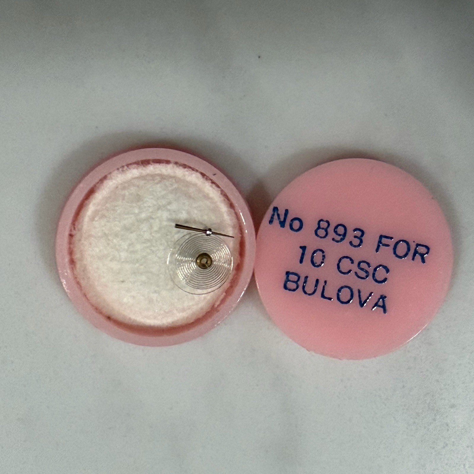 Bulova Hairspring No. 893 For 10 CSC. NEW OLD STOCK!