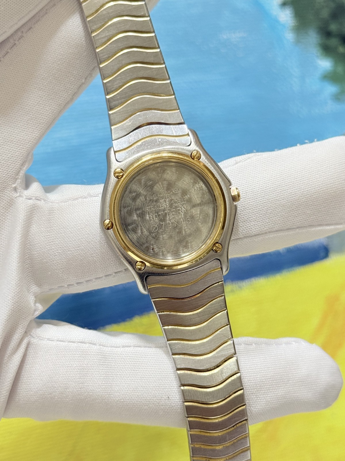 Ebel Sport Classic Watch 18190 Case & Bracelet Parts Gold & Steel Swiss 26mm