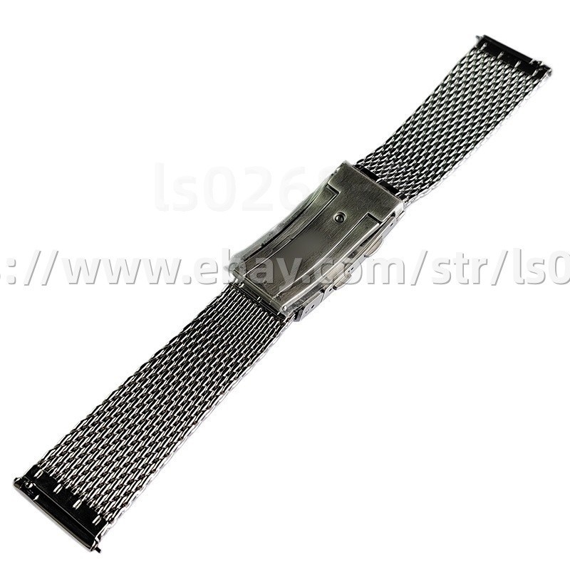 High Quality 20mm 316L Stainless Steel Mesh Watch Band Strap Bracelet Adjustable