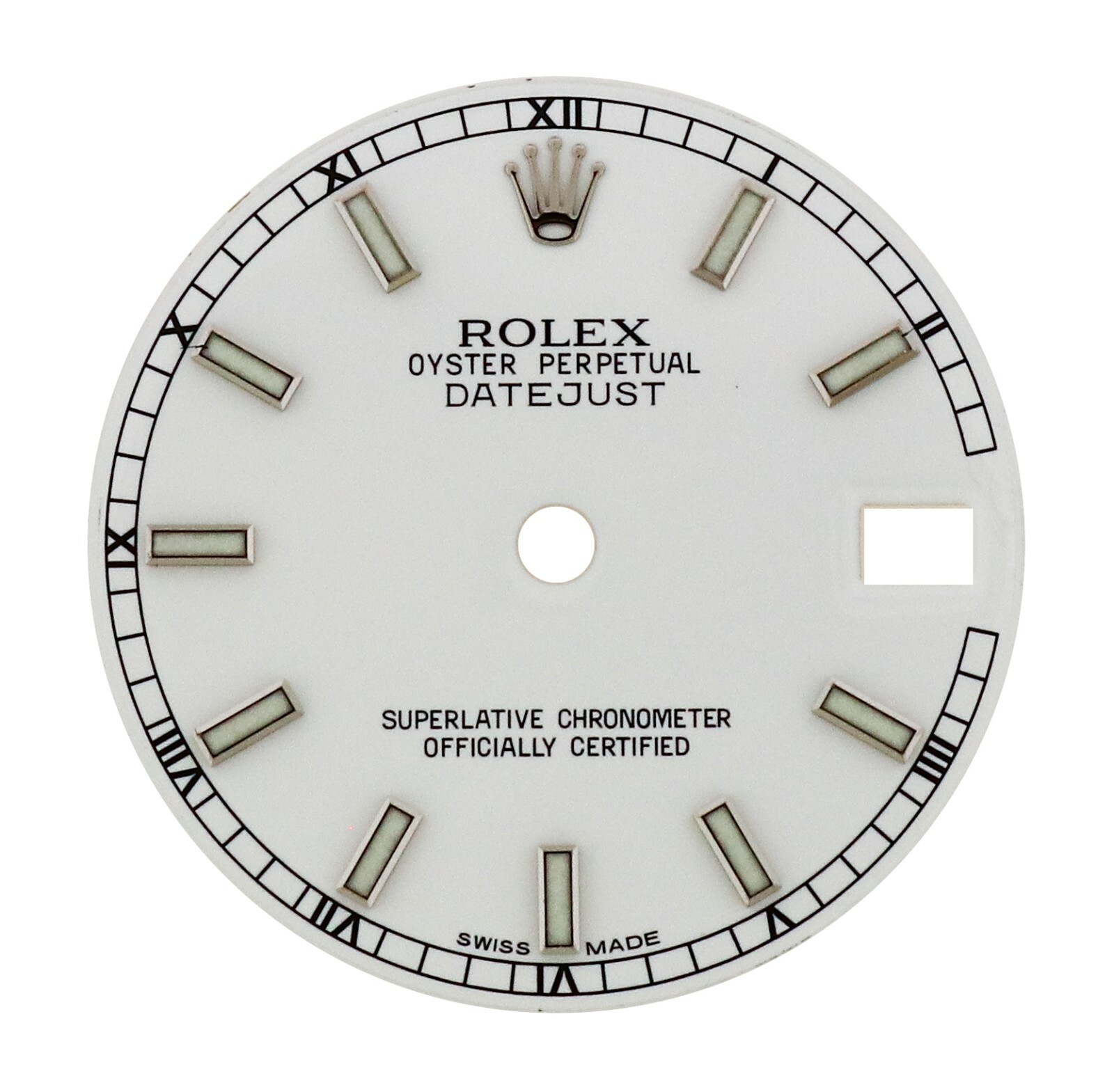 ROLEX GENUINE WHITE INDEX DIAL FOR 31MM DATEJUST 178274 178240 178344