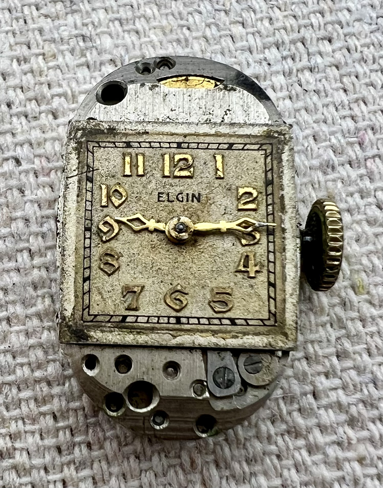 1940 ELGIN Grade 541 WATCH MOVEMENT 15J 21/0S for Parts Repair Dial LOT A20