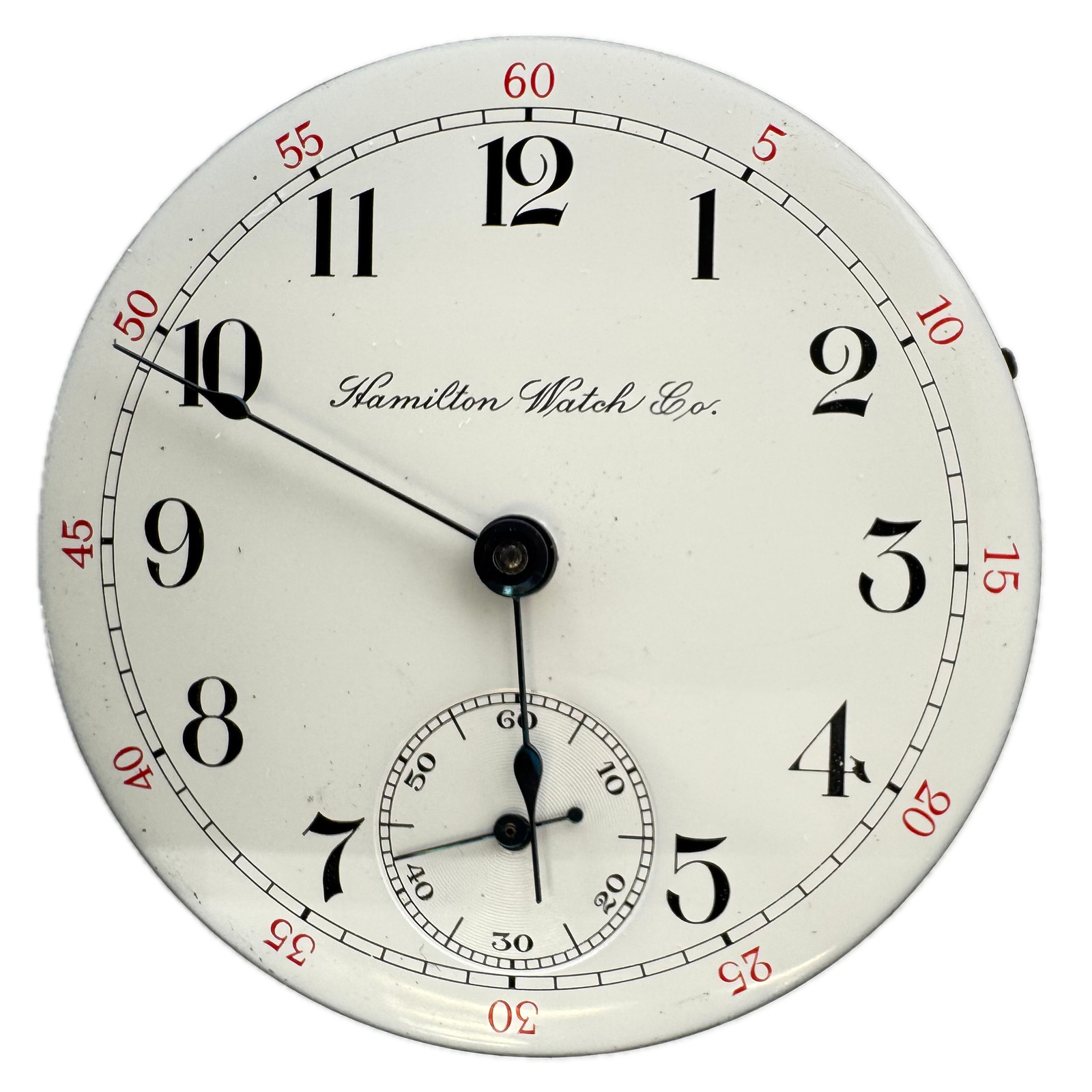 Antique 18s 1905 Hamilton 1 21J Mech Open Face RR Pocket Watch Movement 940 Runs