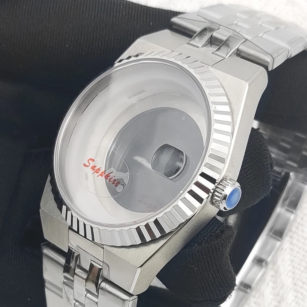 Rose Gold Land Dweller NH35 Mod Kit Style 39.5mm Case Sapphire Steel Watch Parts