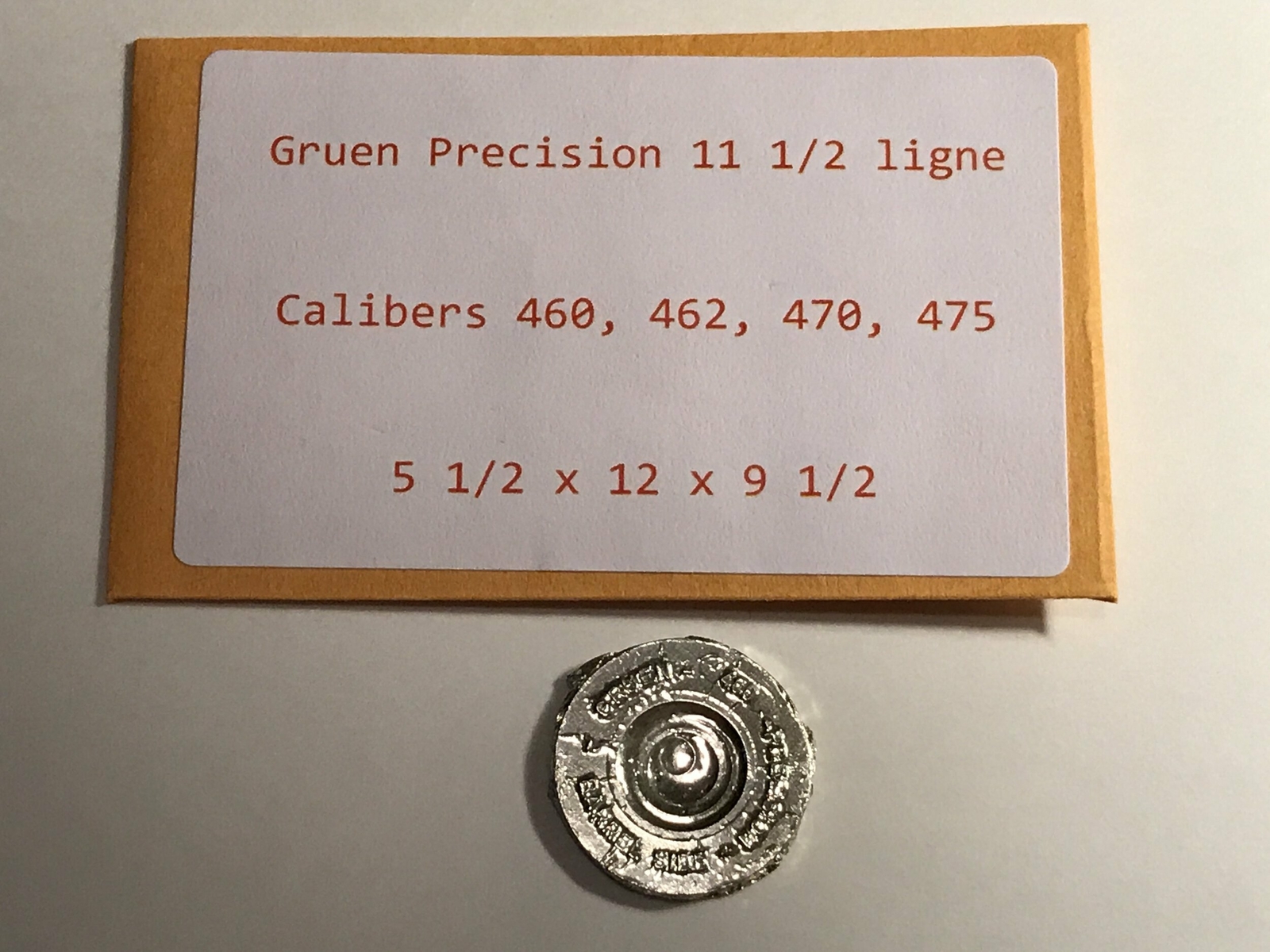 Gruen Factory Steel Mainspring for caliber 460, 462, 470 & 475 movements
