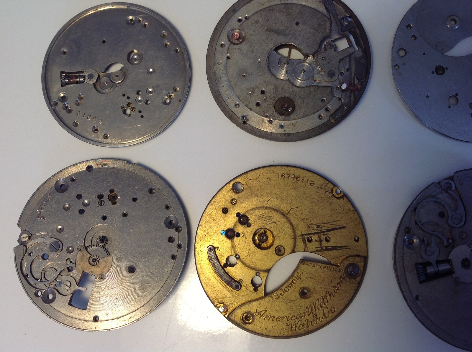 Elgin, NY Standard Pocket Watch Parts Lot