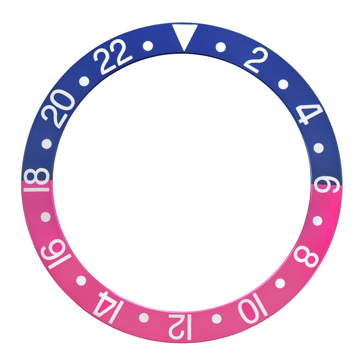 37.70×30.70mm Blue Red Fuchsia Aluminum Replacement Bezel Insert Diver Watch