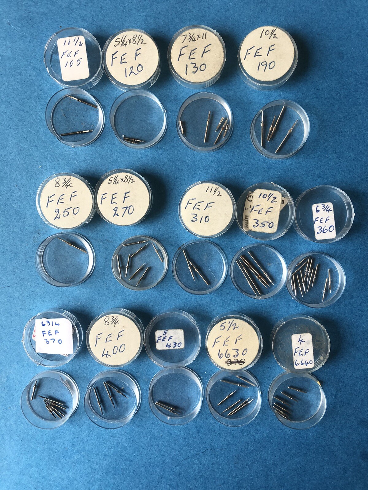Vintage Watch Stems for FE , FEF, Felsa and FHF Watch movements as seen in photo