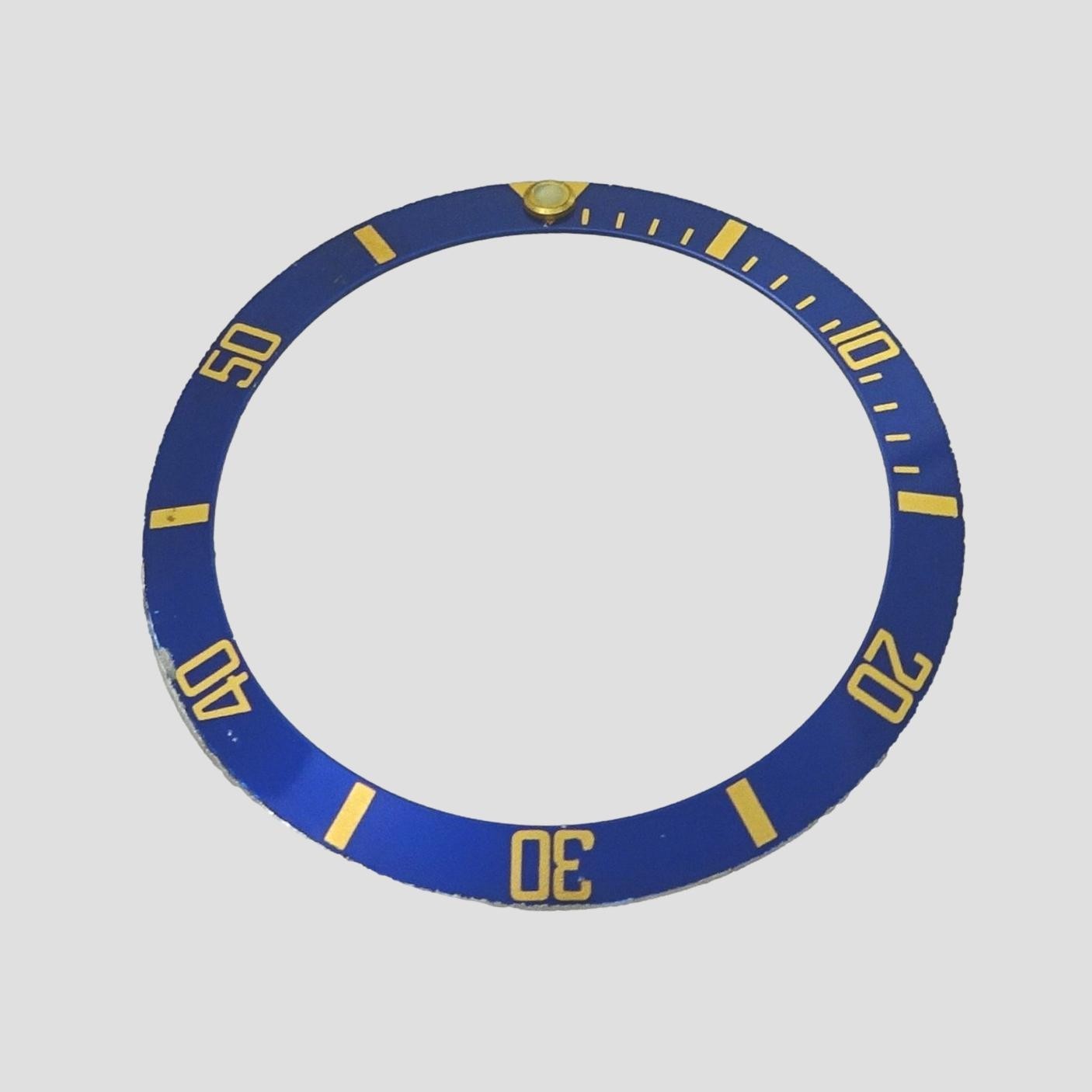 Rolex Submariner Oyster 16613 16803 16618 Blue Gold Watch Insert Bezel Part