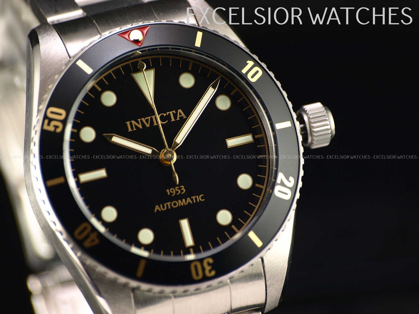 CUSTOM BEZEL INSERT FOR INVICTA 31290 34333 34334 34335 34336 34337 WATCH BLACK