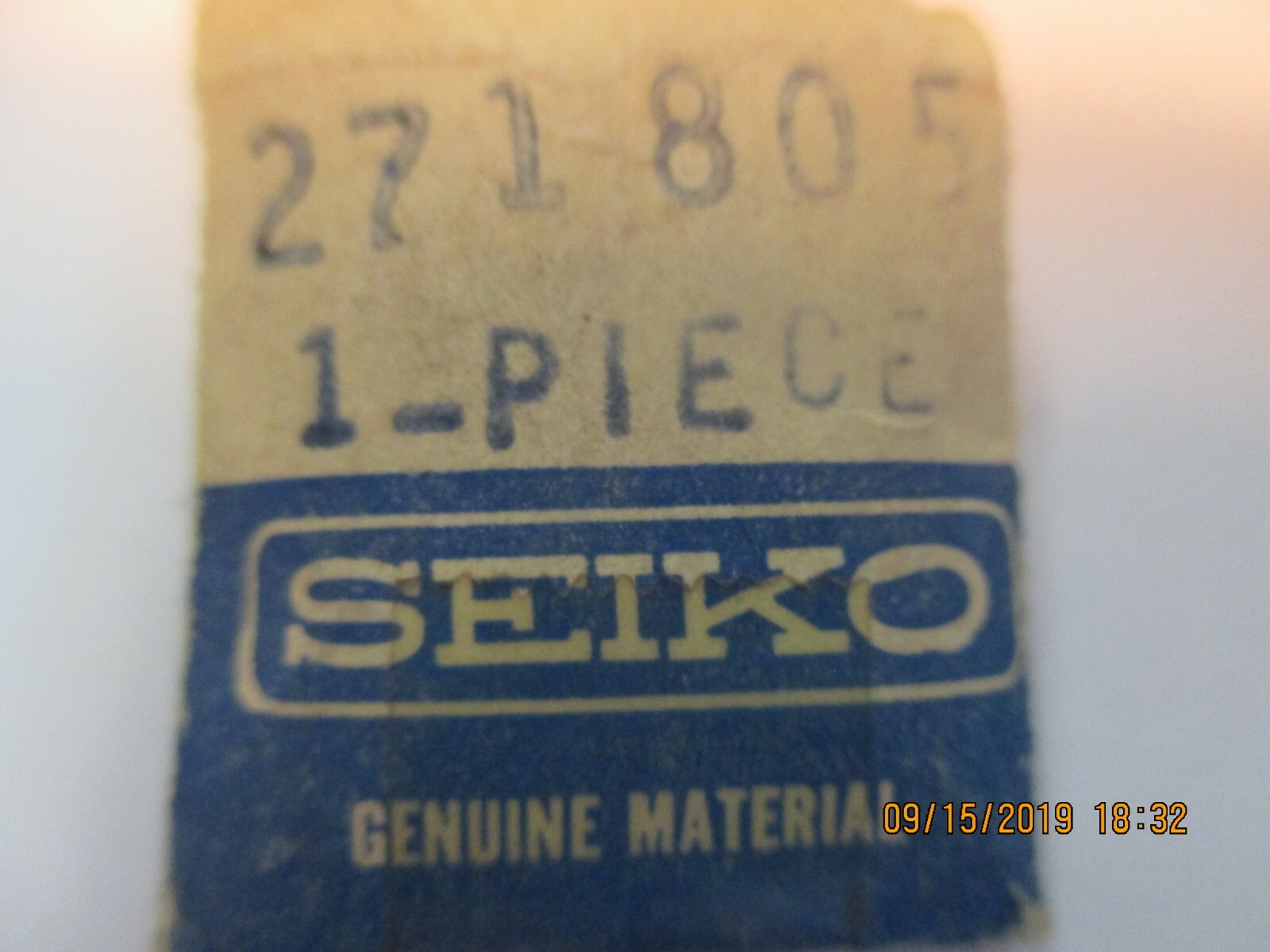 NEW OLD STOCK SEIKO WATCH PART 271805 GEARED WHEEL SEE PHOTO