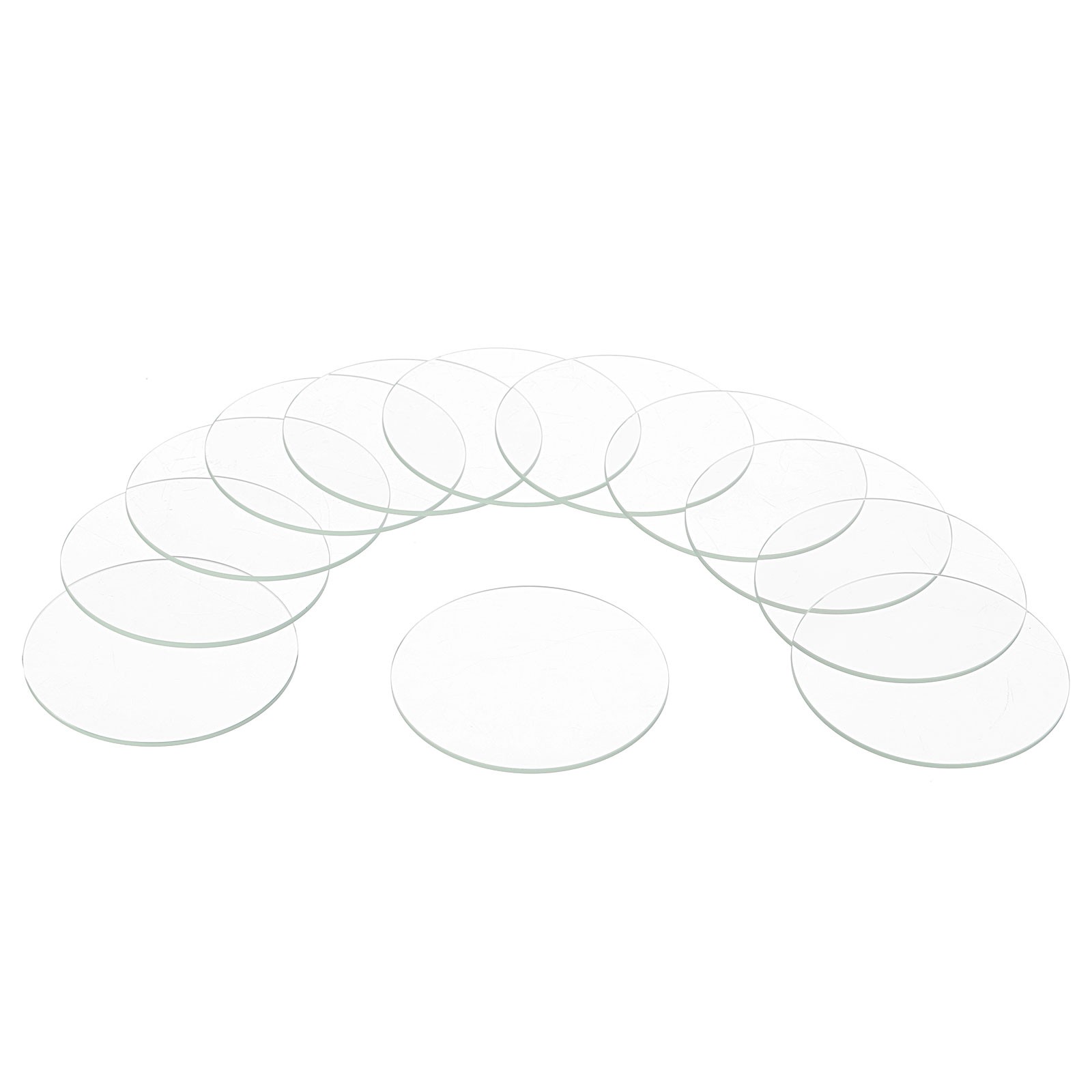 12pcs Watch Crystal Glass Lens 44.5mm Flat Round Glass Watch Face Crystals Lens