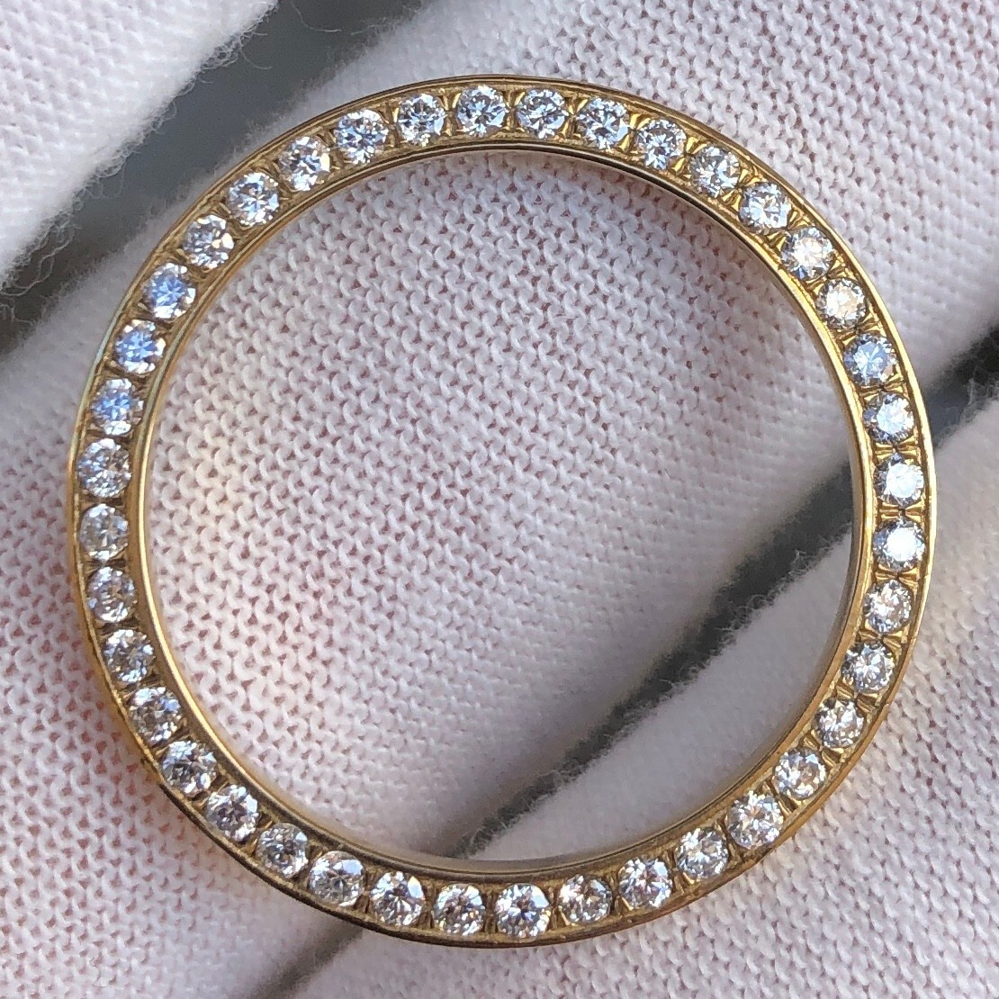 Custom 0.75ct VS Lab Grown Diamond Bezel For 26mm Date Datejust Ladies Watch