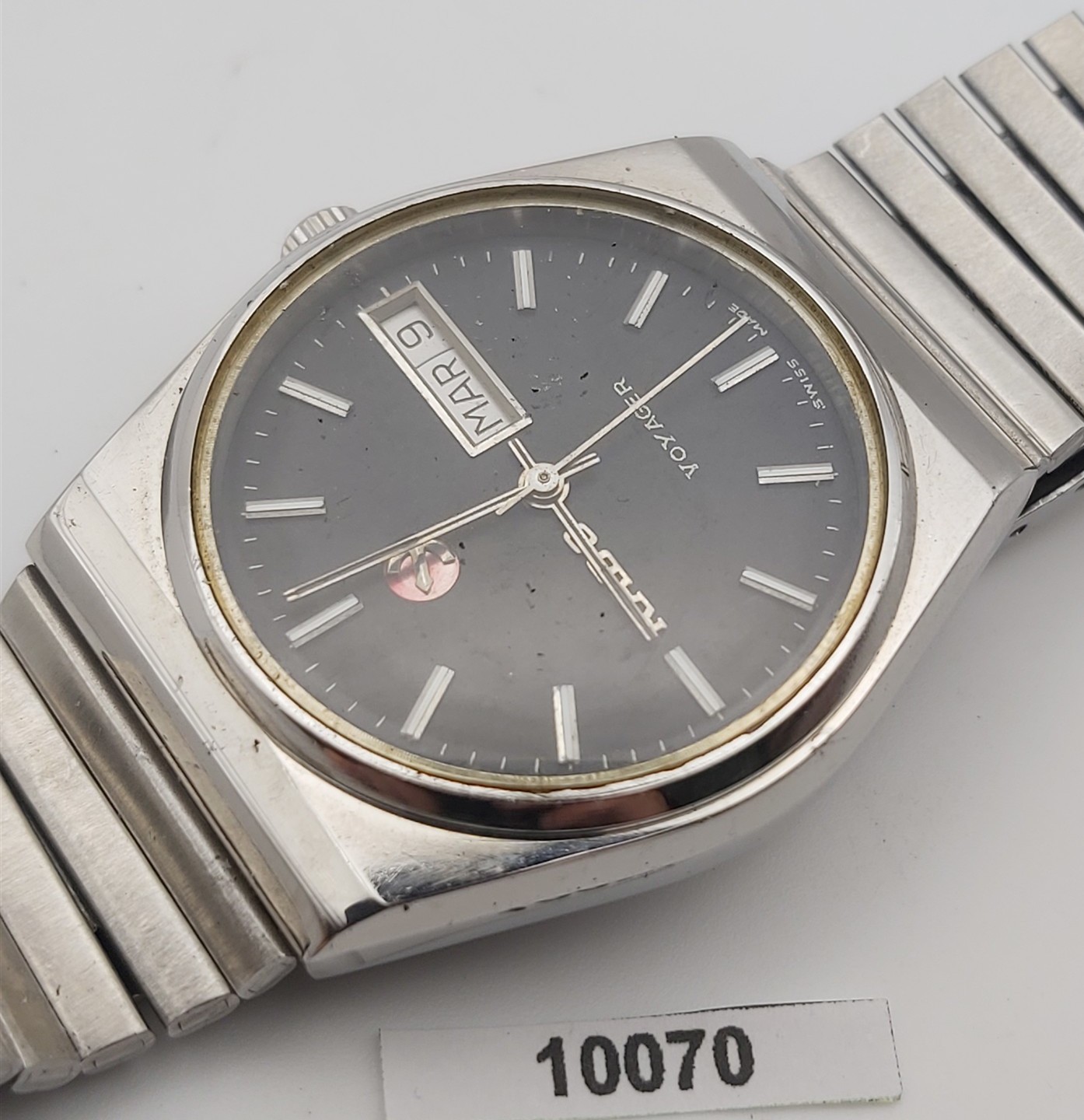 PROJECT TO FIX RADO VOYAGER DAY DATE MENS AUTOMATIC POLISHED SS WATCH 10070