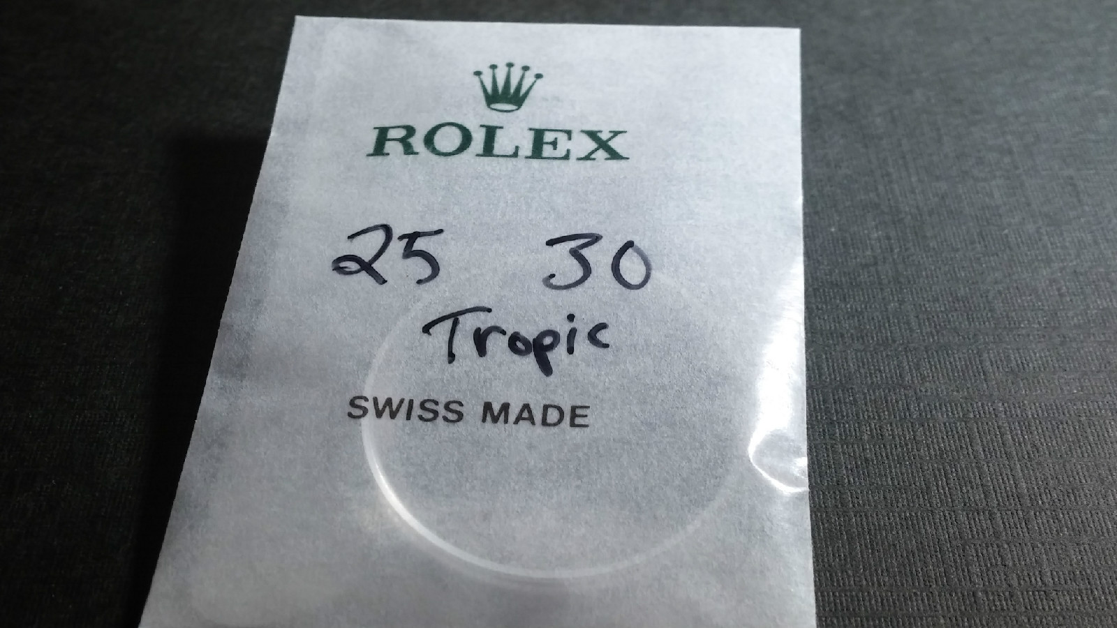 Rolex 25 30 Tropic for Bubble Back Crystal, NEW, UNUSED, 100% Genuine Ref 6420