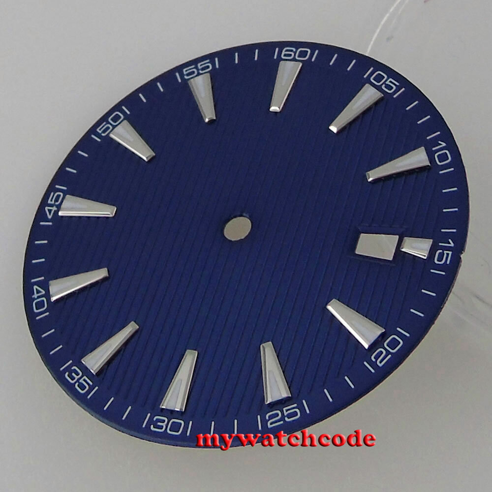 33.5mm blue black white Watch Dial for Japan NH35 NH36 7S26 Movement