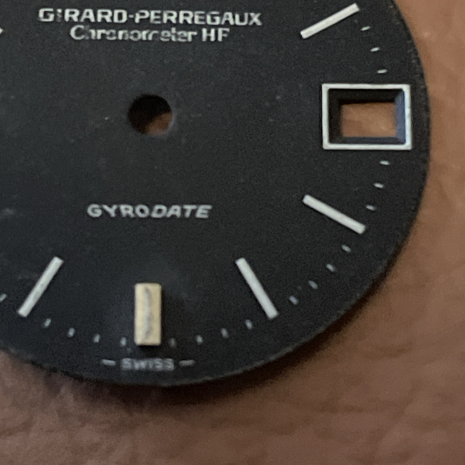 Dial For Girard Perregaux Gyromatic Chronometer HF Gyrodate Black Swiss Black 26