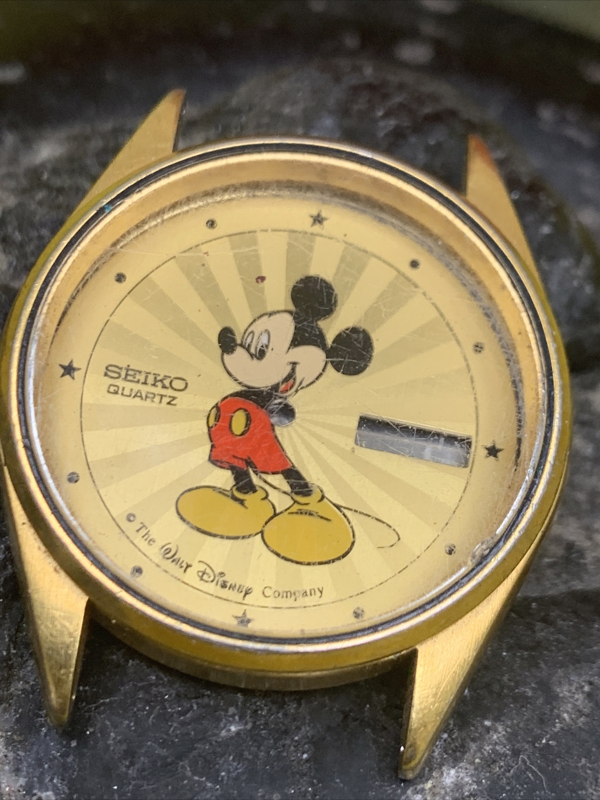 Seiko Mickey Mouse Quartz Case And Dial Parts 34mm 7N43