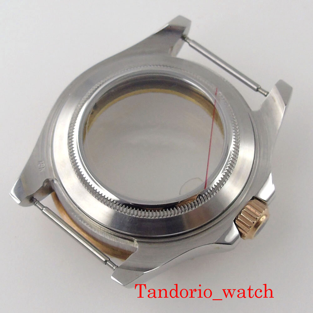 40mm Bidirectional Bezel sapphire Glass Watch Case For NH35 NH36 MIYOTA ETA 2824