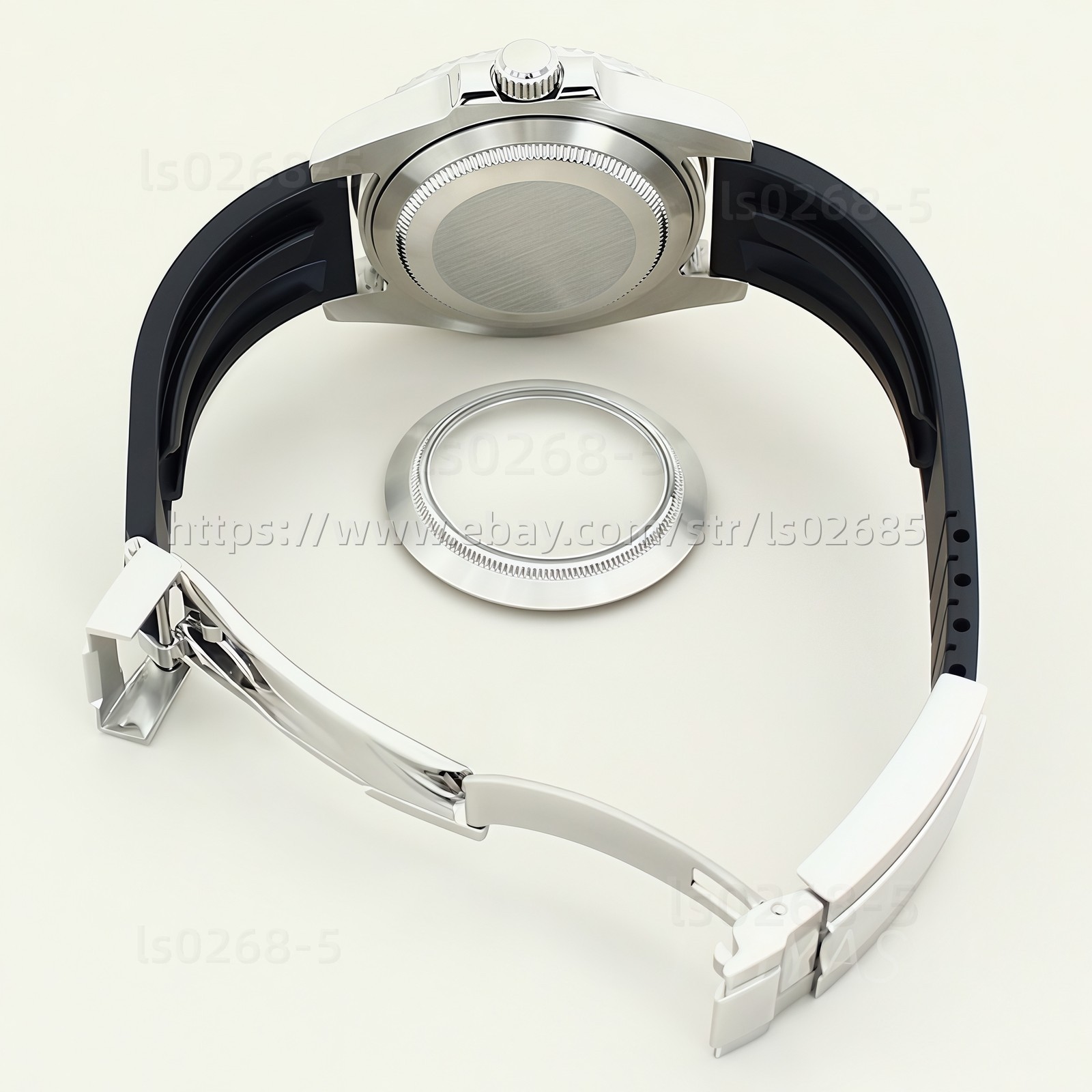 40mm Watch Case Mod Sapphire Glass Ceramic Bezel For NH34 35 36