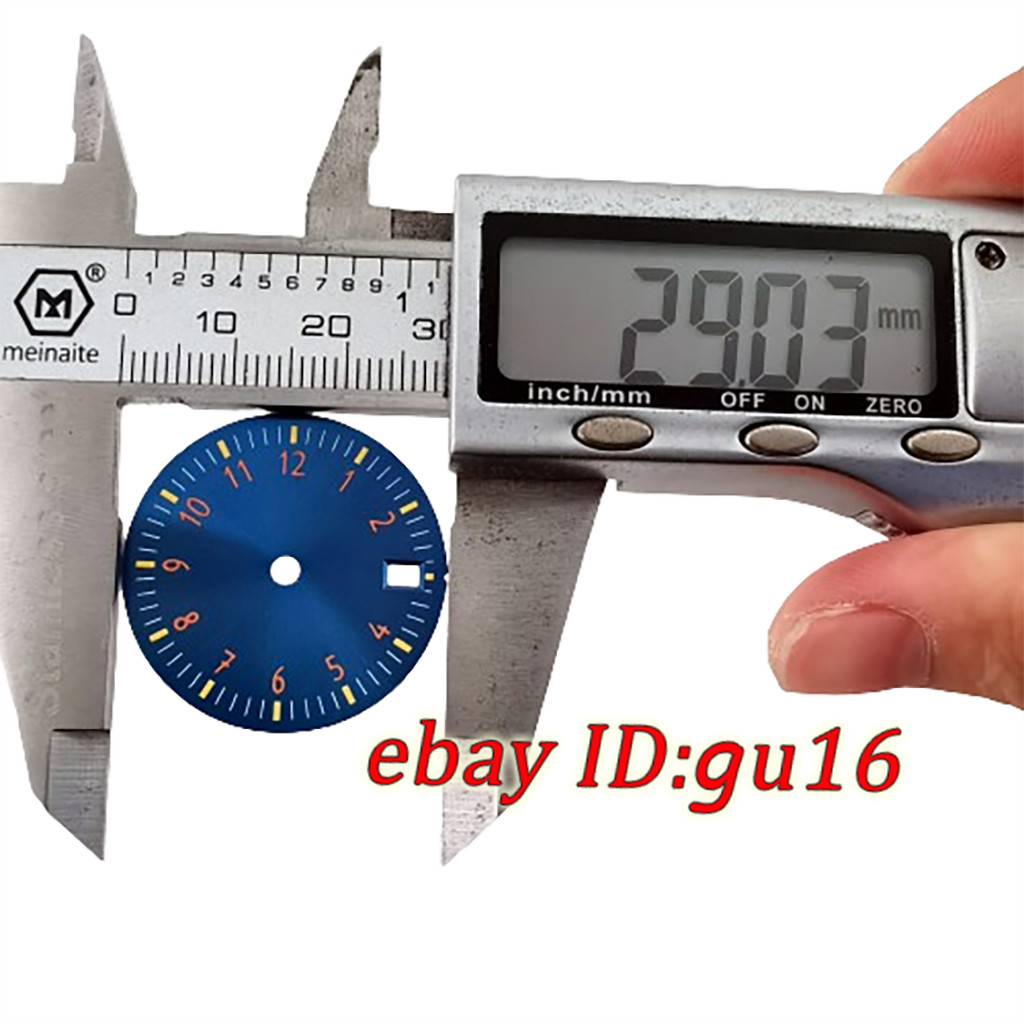29mm Watch Dial NH35 NH36 green luminous Automatic movement Sterile Watch Parts