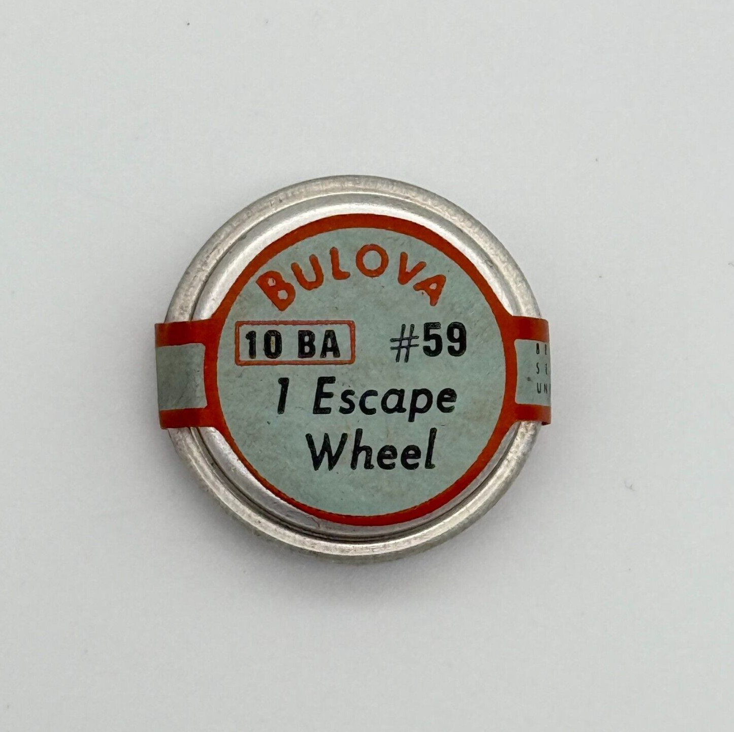 NOS Genuine BULOVA Standardized Caliber 10BA Part Number 59, 1 Escape Wheel