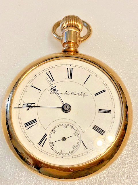 18s 1892 Columbus Two Tone Pocket Watch