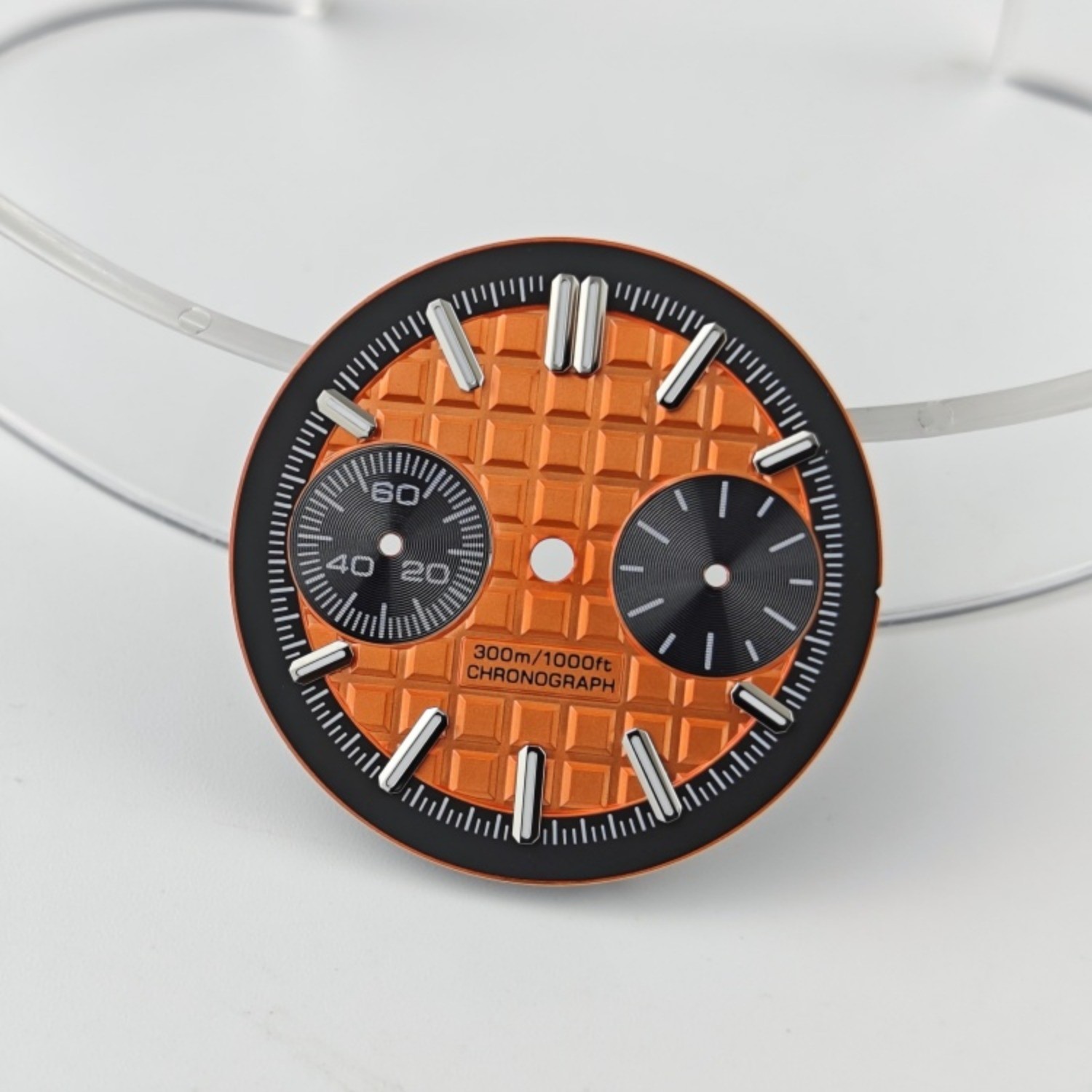 VK64 Dial 30mm White Orange Fit VK64 Movement Watch Accessories Watch Dial