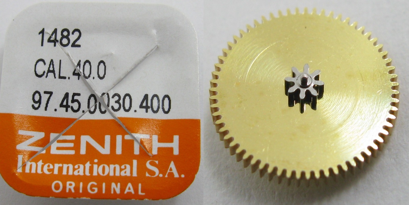 Zenith El Primero 400 … part: driving gear … #1482 PIVOTs DIAMETER 0.3 mm