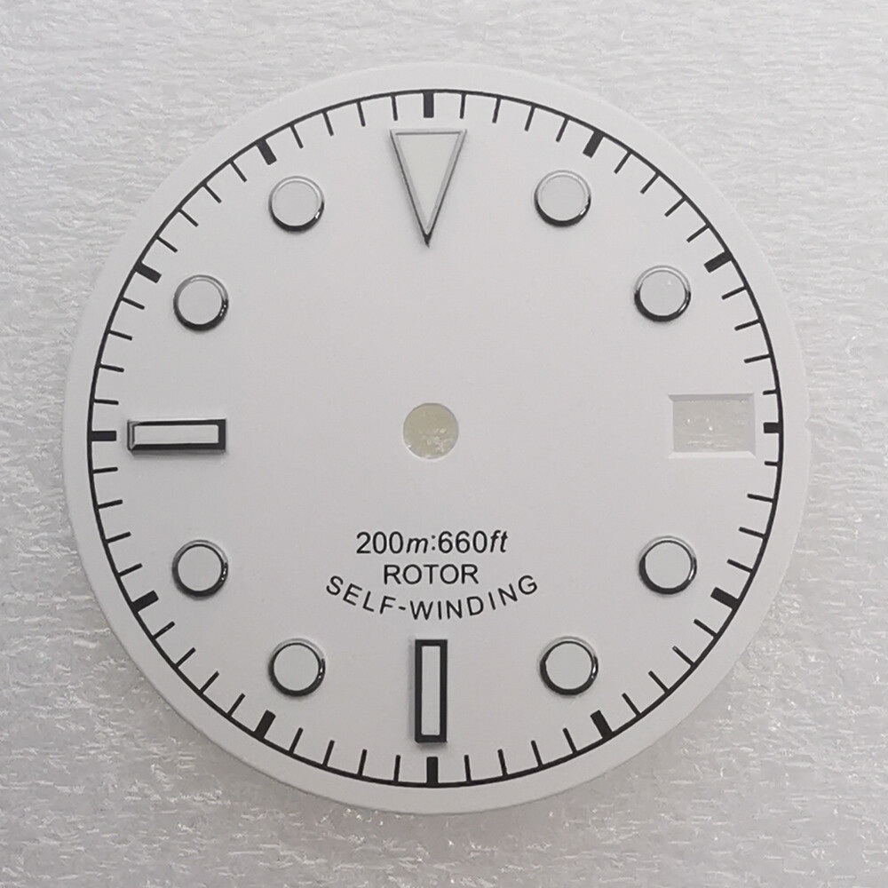28.5mm luminous black blue green white sterile watch dial fit NH35 movement