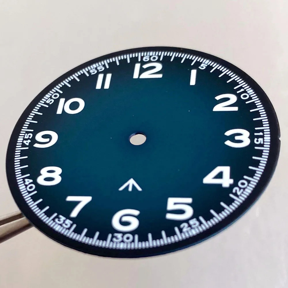 Tandorio 33.5mm Vintage Pilot Watch Dial Face For NH35/PT5000/Miyota 8215/VH31 B