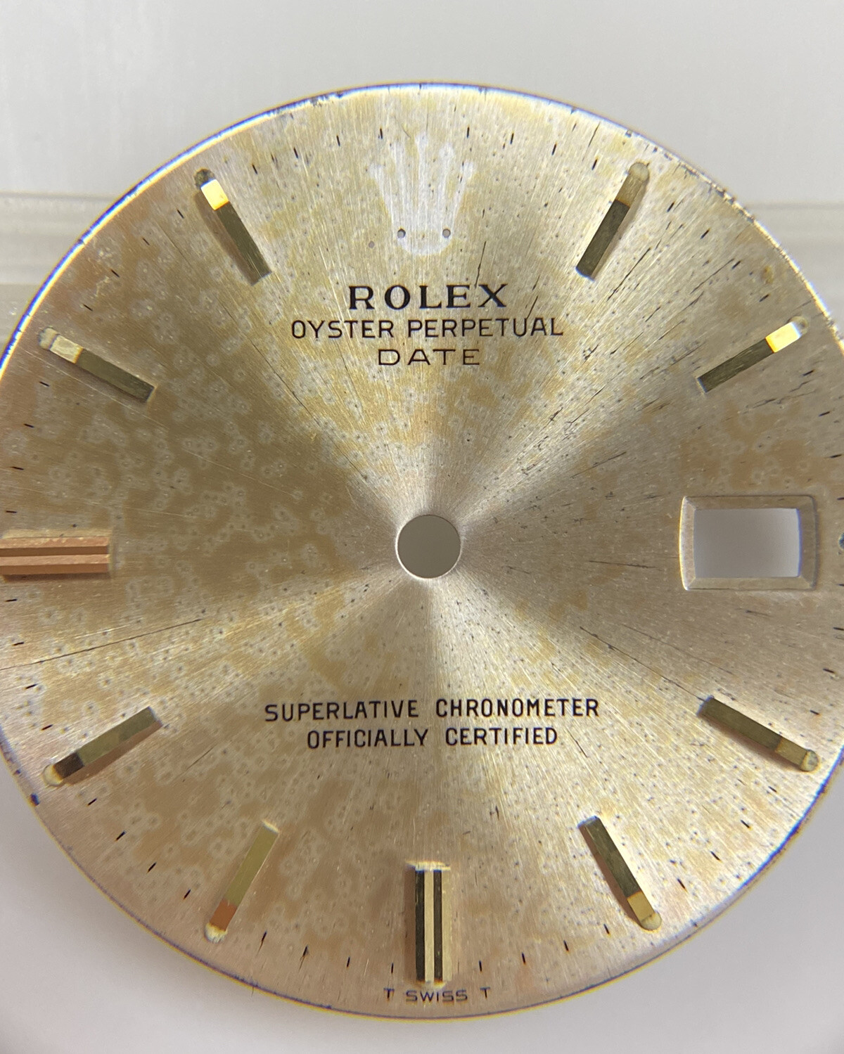 Genuine Rolex Oyster Perpetual Date 1500 1501 1505 Cal. 1570 Silver/Gold Dial