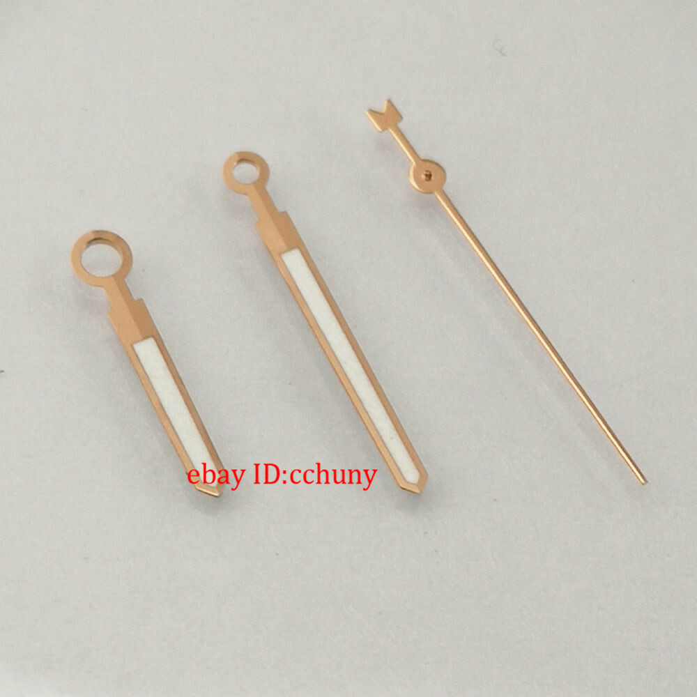 Silver/Rose gold Watch Hands Fit Miyota 8205 8215 821A DG2813 3804 Movement